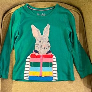 NWOT mini boden girls long sleeve tee 3-4 yrs
